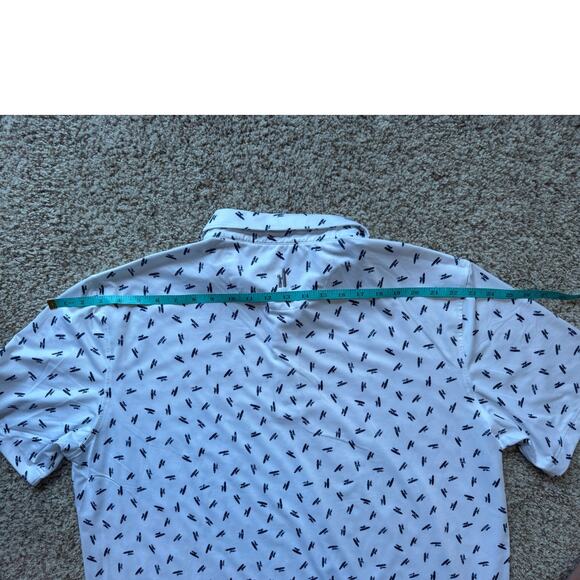 Johnnie-O Collared Polo shirt, men's size XL, Surfer Print, preppy golf - Picture 4 of 9